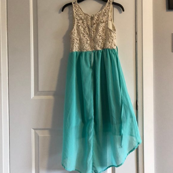 Blue Tulle and White Lace Dress - Picture 2 of 2